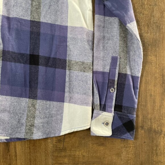 North River Outfitters Crown Blue Plaid Flannel Button Down Shirt | S NWT - Picture 4 of 5